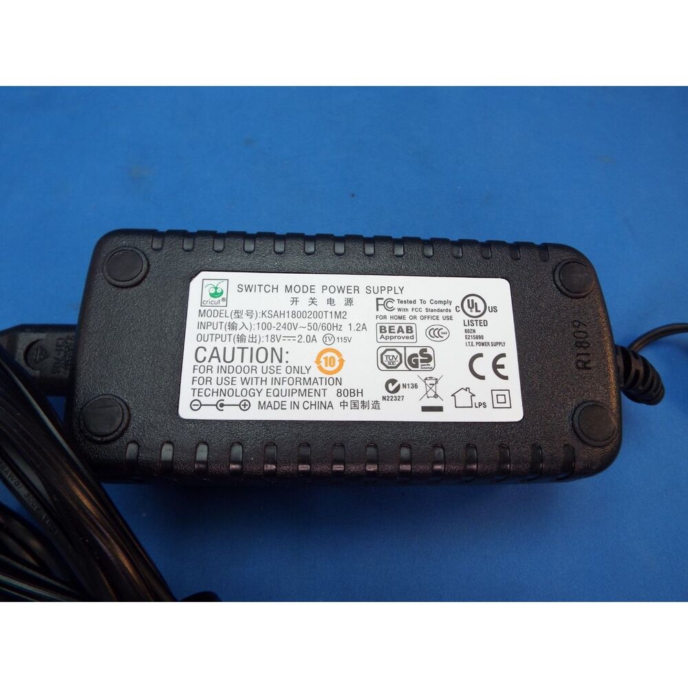 Genuine Cricut KSAH1800200T1M2 AC Adapter Power Supply 18v 2.0A Tested Works